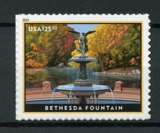 Usa 2019 Mnh Bethesda Fountain York City 1v S/a Set Trees Tourism Stamps