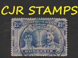 Northern Rhodesia 1910 Double Head 2.  5d Luwingu (dc) - Rated Very Rare