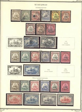 Germany Colony Kiauchau,  Stamps Mounted On A Scott Page