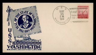 Dr Who 1941 Uss Washington Navy Ship First Day In Commission C133574