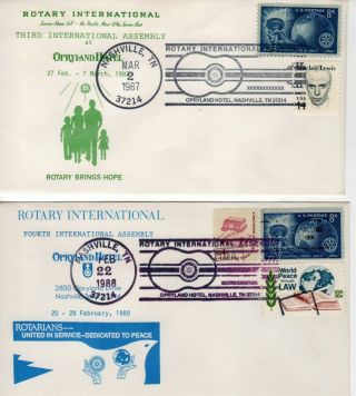 Rotary International 2 Covers For The 3rd And 4th International Assemblies With