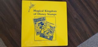 Magical Kingdom Of Disney Stamps Binder & Over 350 Stamps,  50,  Sheets (b39)
