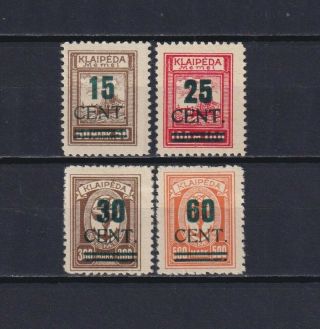 Lithuania,  Memel 1923,  Mi 234i - 237i,  Cv650€ - Mlh,  3000€ - Mnh,  Mlh