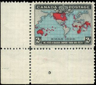 Canada 86b F - Vf Og Nh 1898 Map/xmas 2c Black,  Deep Blue & Carmine