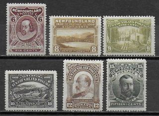 Newfoundland Stamps 1911 Sg 111 - 116 Mnh Vf Sg 115=mlh