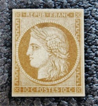 Nystamps France Stamp 42 Og H $825 Signed