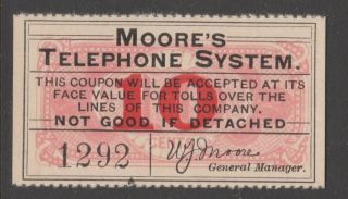 Usa Telephone Stamp Coupon Cinderella Revenue Fiscal 9 - 18 Telegraph 1930ish?