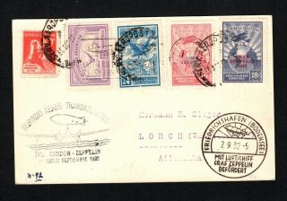 Argentina 1932 Postcard First Flight Condor - Zeppelin B.  Aires To Lorch,  Germany