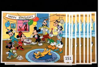 /// 10x Gambia - Mnh - Disney - Cartoons - Mickey - Donald - Pluto