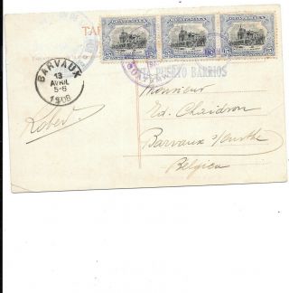 Guatemala 1908.  Picture Postcard To Belgium.