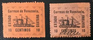 Venezuela.  Guayana Local.  10 Cent.  Orange. , .  Sc 2.  Cat.  Val.  95 Us$.