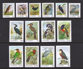 Zambia 1987 Birds - Mnh Set - Cat £20.  50 - (75)