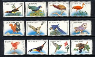 Suriname Birds On Stamps Topical Set Mnh Vf Complete 168.  00