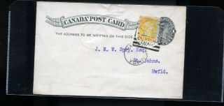 1896 Canada Post Card To St.  John 