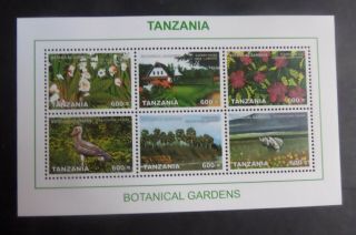 Tanzania 2008 Botanical Gardens Flowers Ms2670 Mnh Um Unmounted