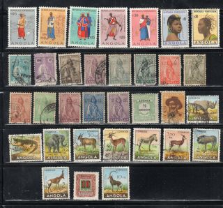 Angola Portugal Africa Stamps & Hinged Lot 55223