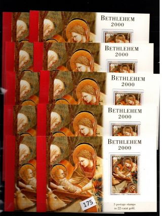 /// Palestine - Mnh - Art - Painting - Religy - Christmas 1999 - 10 Booklets