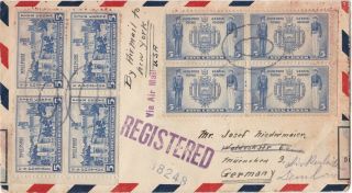 1937 Registered Cover,  German Censor Strip,  Tulsa,  Oklahoma