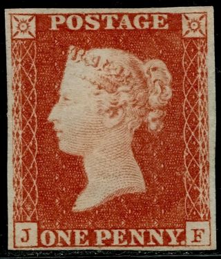 Gb Qv 1849 Bs31 1d Red Brown Plate 96 Jf Unmounted Stunning
