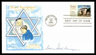 Touro Synagogue Doris Gold Signed 1982 Relgious Freedom Fdc First Day Cover
