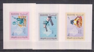 C940.  Manama - Mnh - Space - Spaceships - Deluxe - Imperf