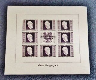 Nystamps Austria Stamp B187 Og Nh $500