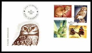 Mayfairstamps Luxemburg 1985 Set Of 4 Cat Bird Frog Butterfly Fauna First Day Co