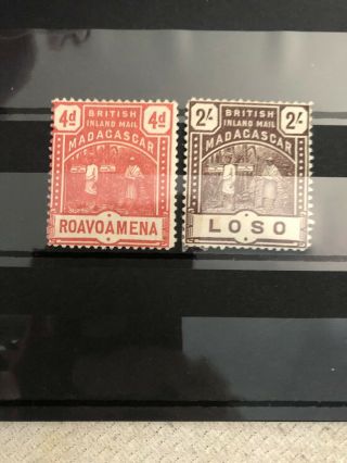 Madagaskar Br/inland Mail M/m Stamps Poor Backs