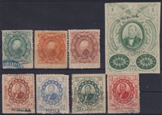 F - Ex15845 Mexico Revenue Stamps Lot.  1878 - 79.  Renta,  Contribucion Federal