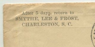 CLEMSON COLLEGE AUG 17 1901 2ct PSE Special Delivery 