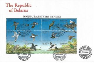 1996 Belarus Birds Miniature Sheet On Fdc