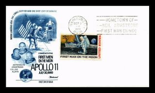 Dr Jim Stamps Us Apollo 11 Air Mail Cover Wapakoneta Ohio Neil Armstrong