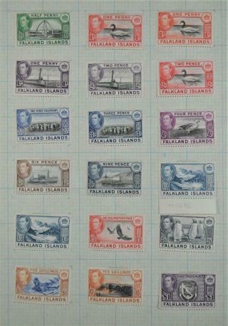 Falkland Islands Stamps Selection On Page (a170)