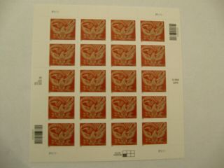 U.  S.  A Stamp Sheet Of Eagle Coverlet 2002