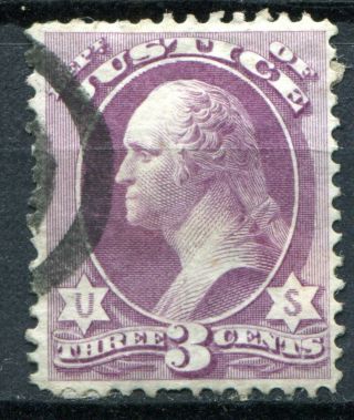 (865) Very Good 1873 U.  S.  Justice Official 3c S O27