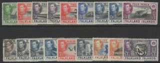 Falkland Islands Sg146/163 1938 - 50 Definitive Set Fine