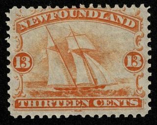 Canada Newfoundland Stamp Scott 30 13c Fishing Ship H Og $250