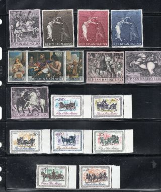 San Marino Europe Stamps Mostly Never Hinged Lot 54802