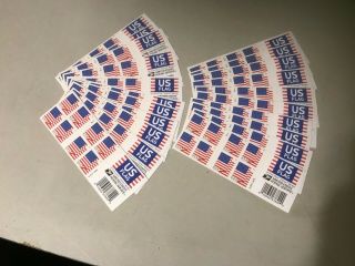 1000 Usps Forever Stamps (50 Books) 2018 Flag Great Value