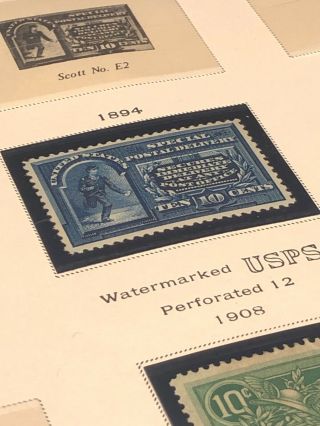 Scott Album Page US Postage Stamp Lot / / / Never Hinged / 1884 - 1917 2