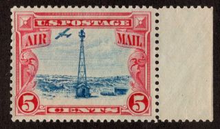 Oas - Cny 7771 Air Mail 1928 Scott C11 Beacon On Rocky Mountains Never Hinged Vf