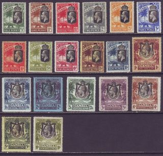 Gambia 1922 Sc 102 - 120 Mh Set