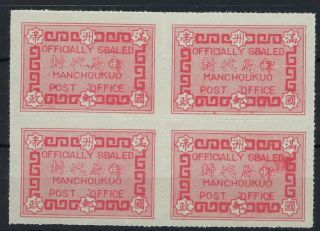 China Manchukuo 1940s Officially Rouletted Labels