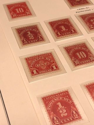 Scott Album Page US Postage Stamp Lot / / / Never Hinged / 1914 - 1931 9