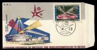 Dr Who 1958 Belgium Brussels Universal Exposition Fdc C125620