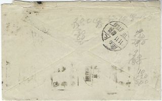 China 1943 Internee cover from Weishsien Camp to Russian at Tientsin 3