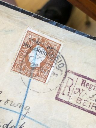 2 1890’s Portuguese Colonial Mozambique Postal Covers To London (1 Registered) 3
