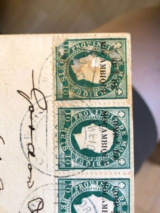 2 1890’s Portuguese Colonial Mozambique Postal Covers To London (1 Registered) 9