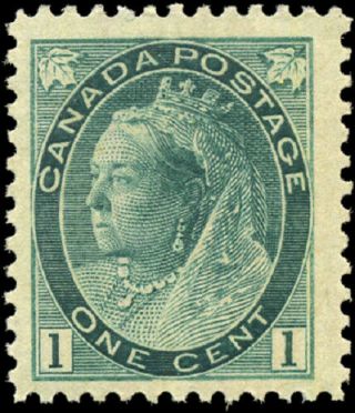 Canada 75 F - Vf Og Nh 1898 Queen Victoria 1c Grey Green Numeral Cv$135.  00
