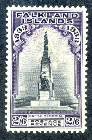 Falkland Islands 1933 Battle Memorial.  2sh6p Sc 73 Og Mlh